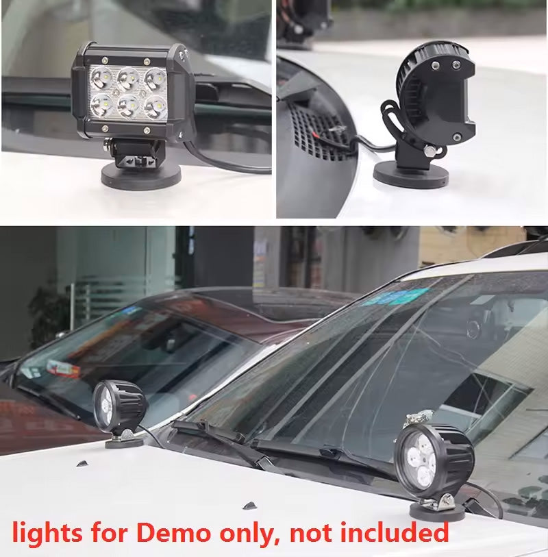 Ø88 mm Rubber-Coated Neodymium Magnet – Vehicle-Mounted LED Lamp Mounting Bracket