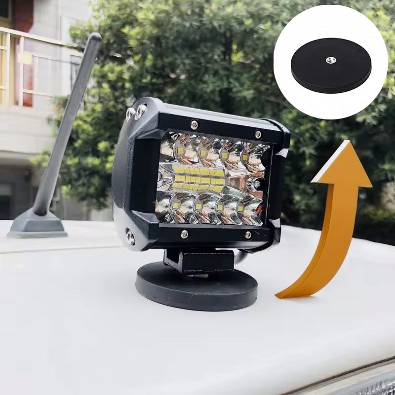 Ø88 mm Rubber-Coated Neodymium Magnet – Vehicle-Mounted LED Lamp Mounting Bracket