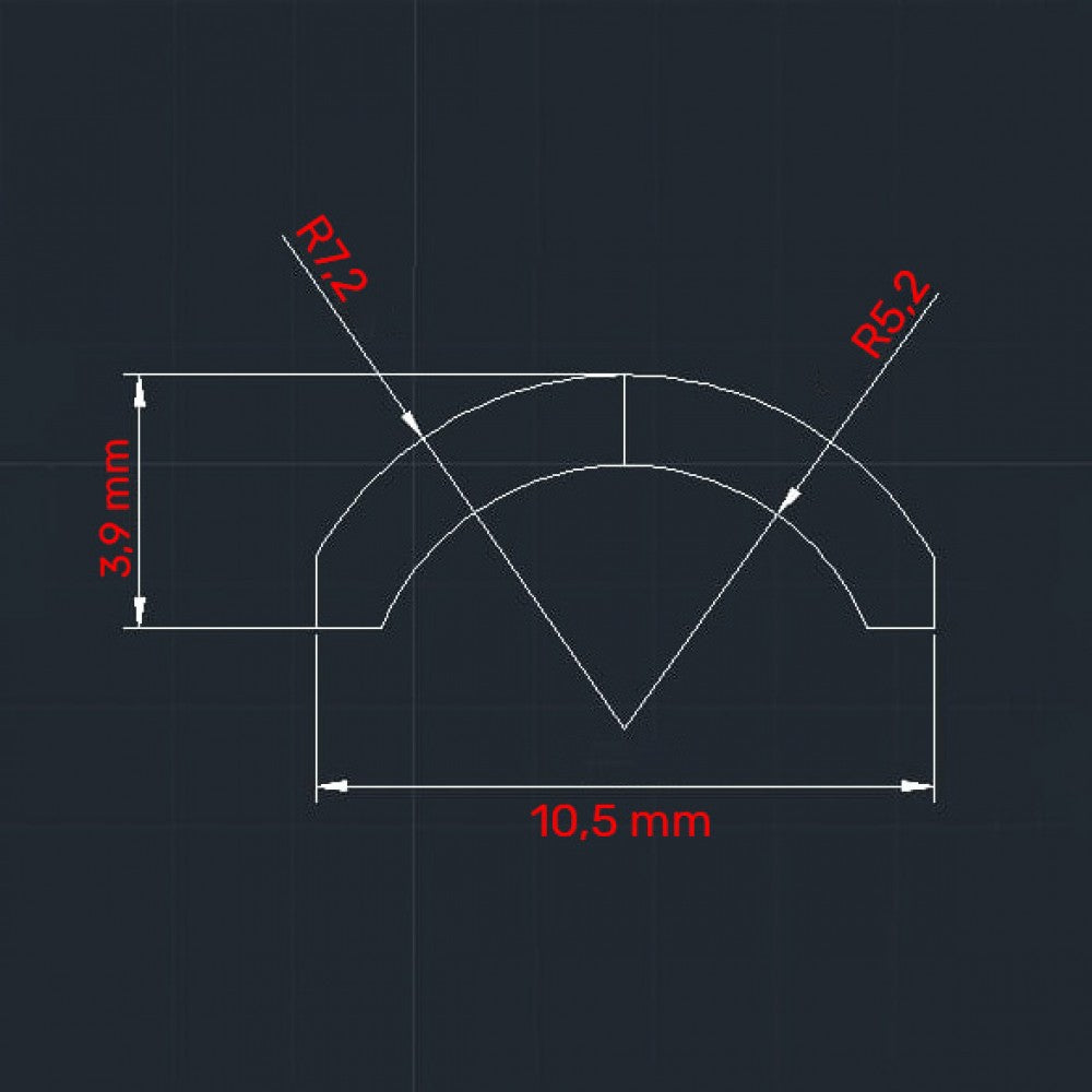 10.5x11 mm Black Motor Magnet (External Pole S)