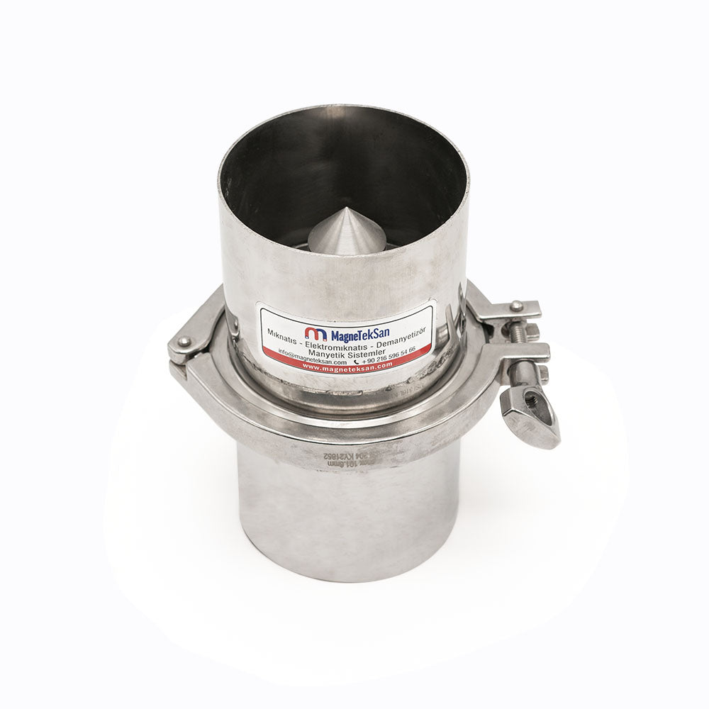 Ø100 mm Inlet Outlet Pipe Type Bullet Magnet