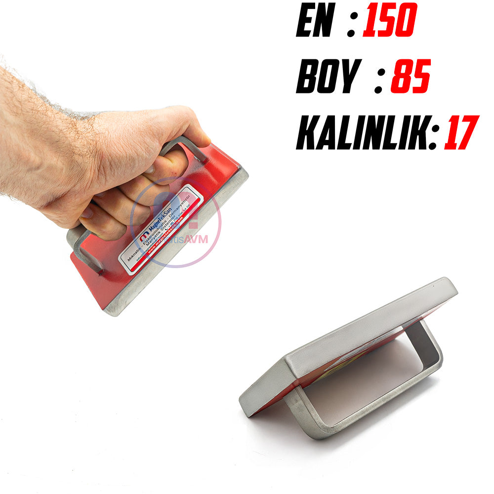 Ø150x85x17 mm Neodymium Handheld Plate Magnet – 100 kg Pull Force