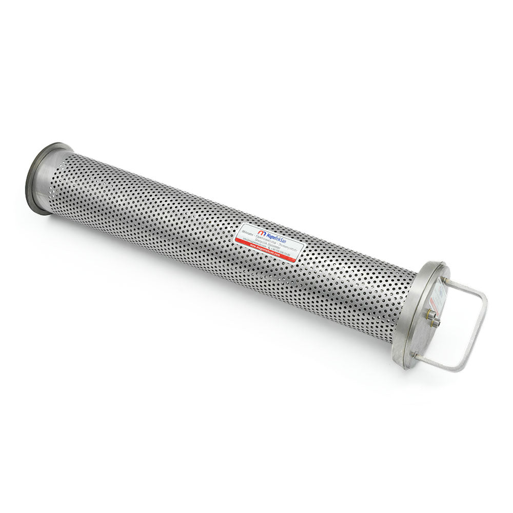 Ø100x500 mm Magnetic Pipe Filter - Special Stock Tank for Chocolate Company, Service Tank Outlet - 316L Stainless Steel