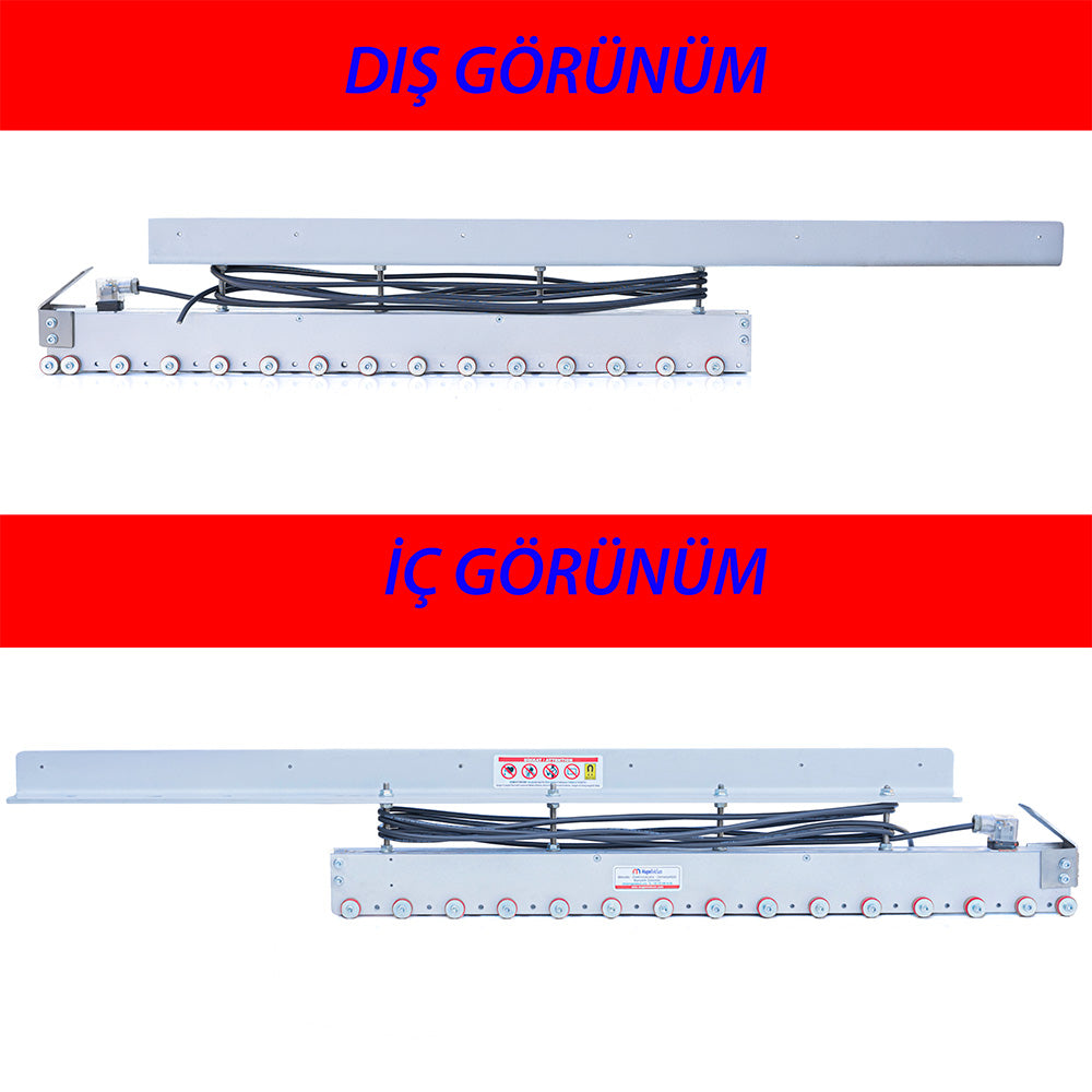 850x50x70 mm Wheeled Electromagnet – 24V Powerful Magnetic Separation and Handling Solution | BUR7CR-RT-24V-O