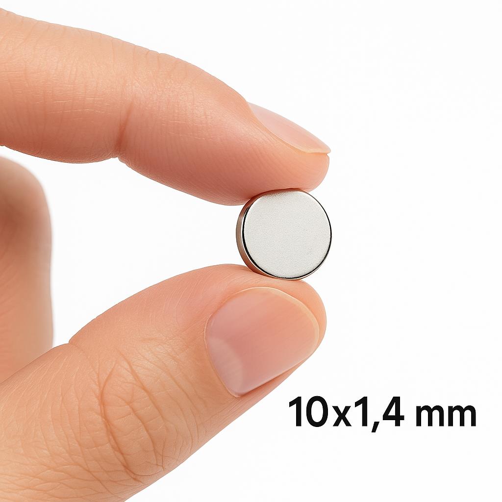 Ø10x1.4 mm N35 Neodymium Magnet (Diameter 10 mm x Thickness 1.4 mm)