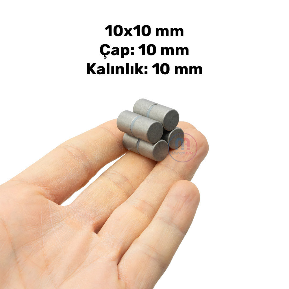 Ø10x10 mm Samarium Cobalt Magnet - 350°C Durable