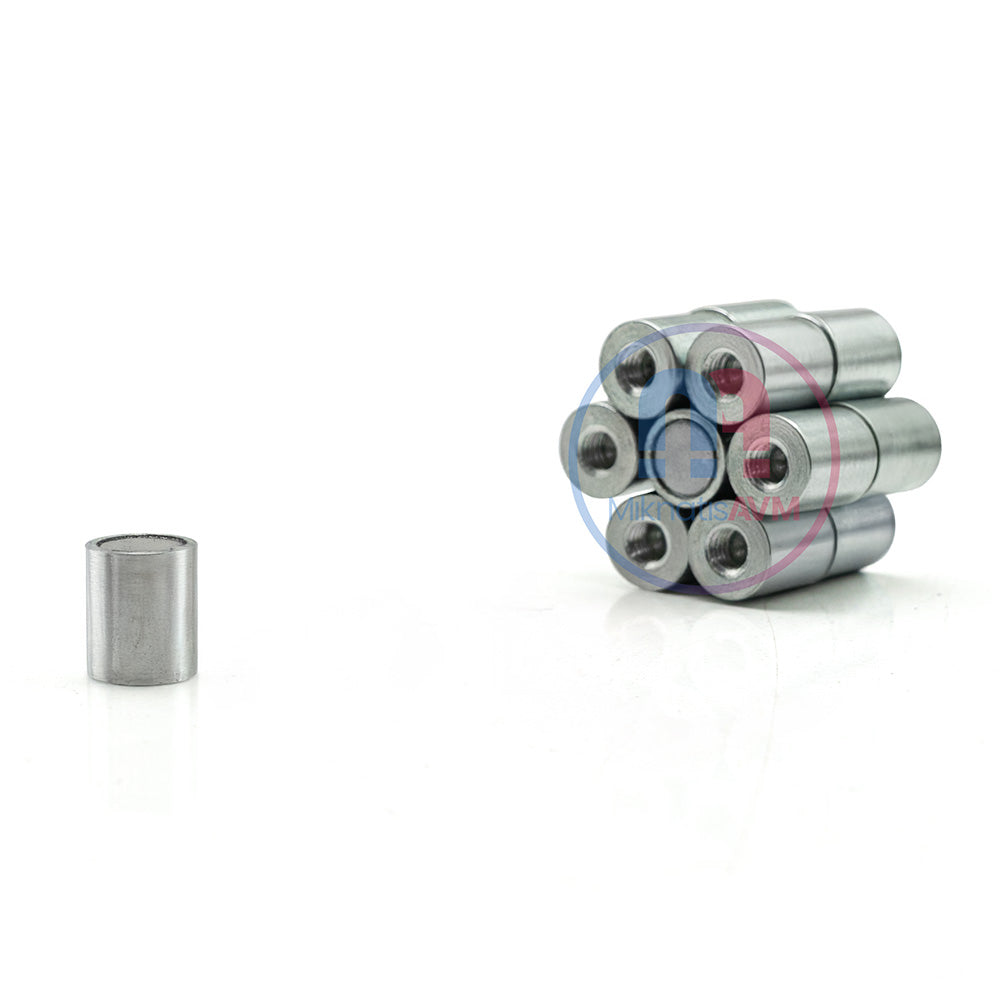 Ø10x12 mm Female Threaded Neodymium Pot Magnet – M5x5, N35 Grade Cylindrical Magnet with High Holding Power