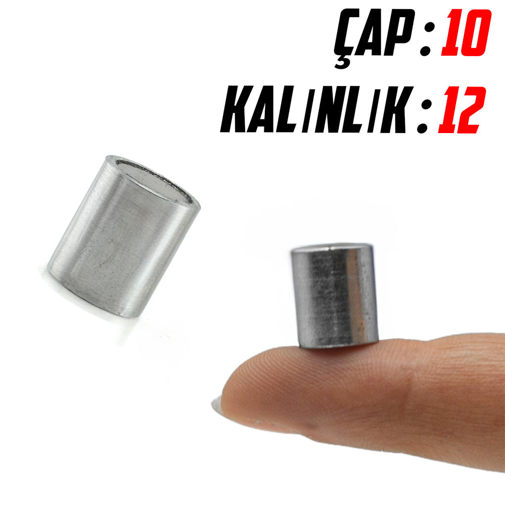 Ø10x12 mm Female Threaded Neodymium Pot Magnet – M5x5, N35 Grade Cylindrical Magnet with High Holding Power