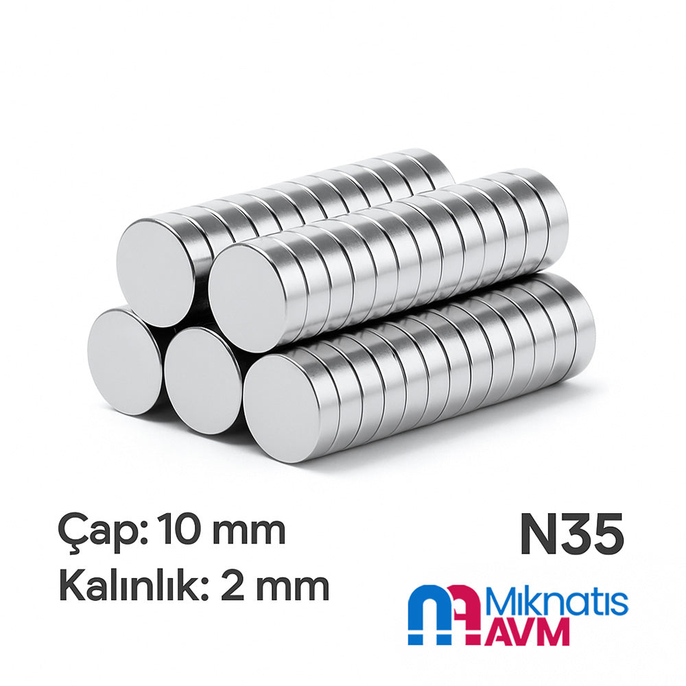 Ø10x2 mm Neodymium Magnet