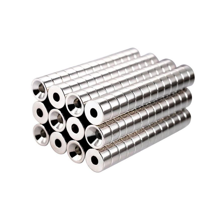 Ø10x8/4x5 mm Countersunk Hole Neodymium Magnet Thickness 5mm Countersunk 8/4