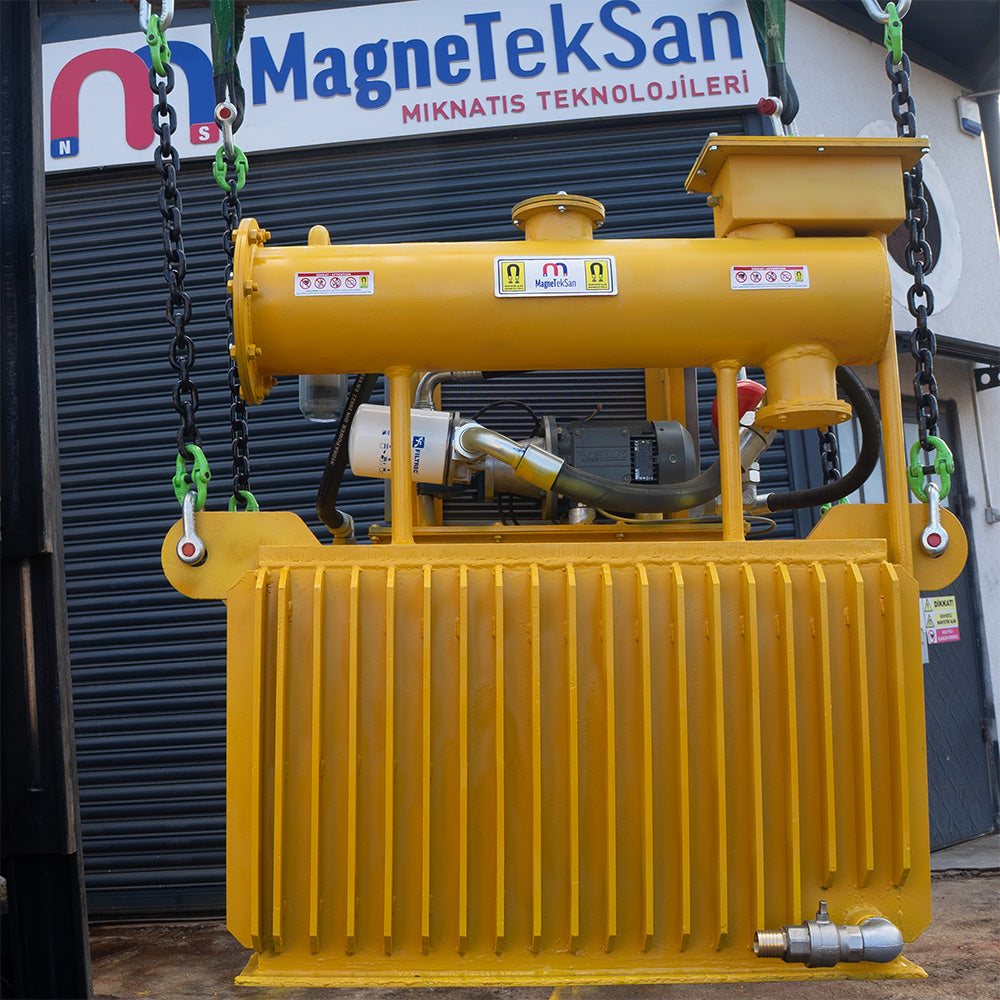 1100x1100x500 mm Oil-Cooled Electromagnetic Plate Magnet – 17 kW High Power