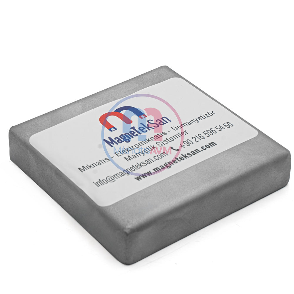 110x110x20 mm Stainless Steel Coated Ferrite Block Magnet – Square Type Strong Magnetic Separator