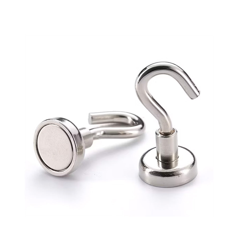 Ø12x4 mm Female Connector - Hooked - Neodymium Pot Magnet