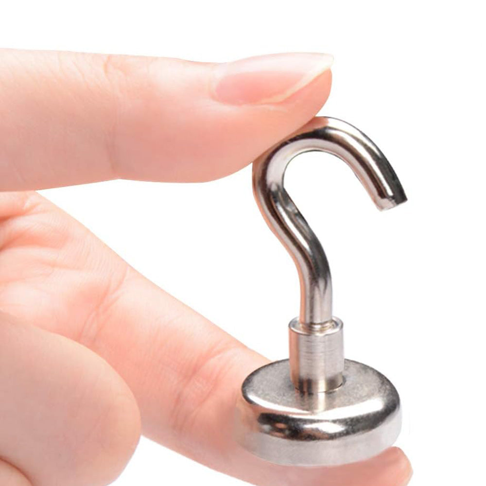 Ø12x4 mm Female Connector - Hooked - Neodymium Pot Magnet