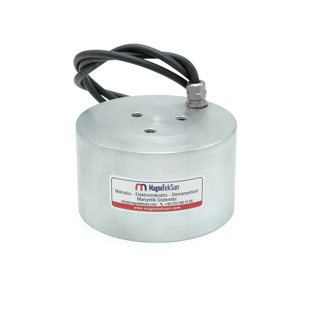 Ø130x80 mm Electromagnet with Upper Union and Female Connection