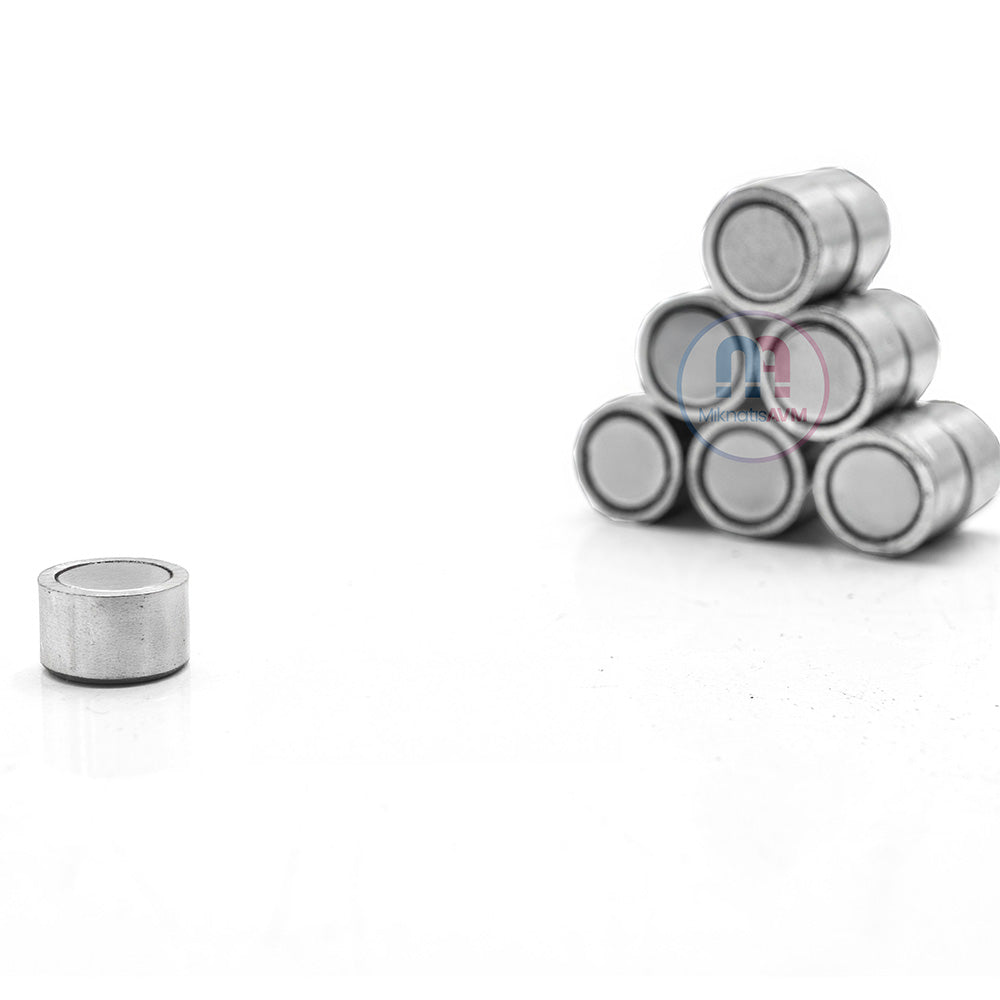 Ø13x8 mm Cylindrical Female Threaded Neodymium Pot Magnet – M4x3, N35 Grade