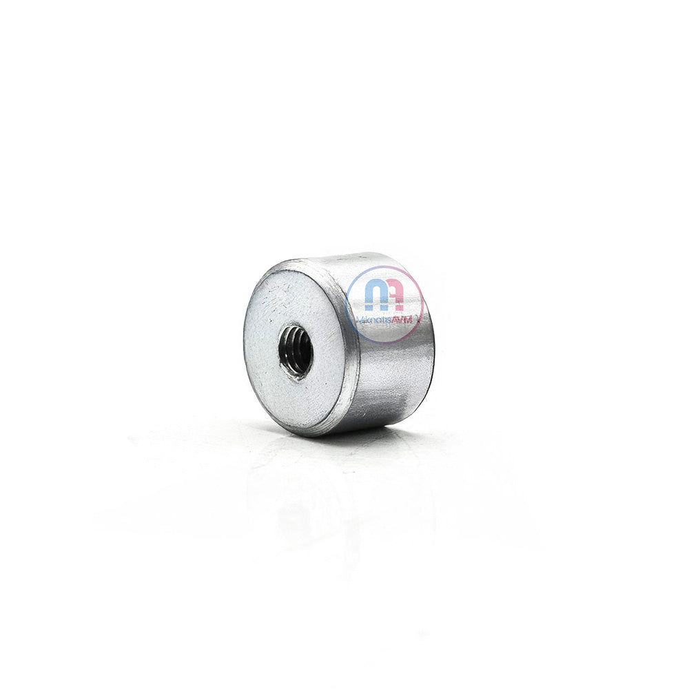 Ø13x8 mm Cylindrical Female Threaded Neodymium Pot Magnet – M4x3, N35 Grade