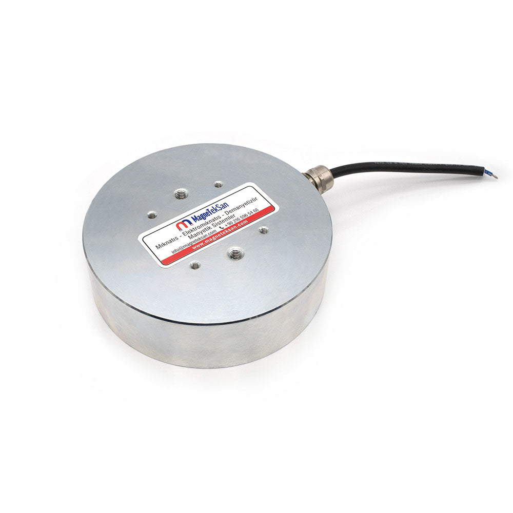 Ø140xØ80x40 Side Gear 24V 33.4W Electromagnet - For Positioning in Packaging Lines and Conveyor Stop - 60% Duty Cycle