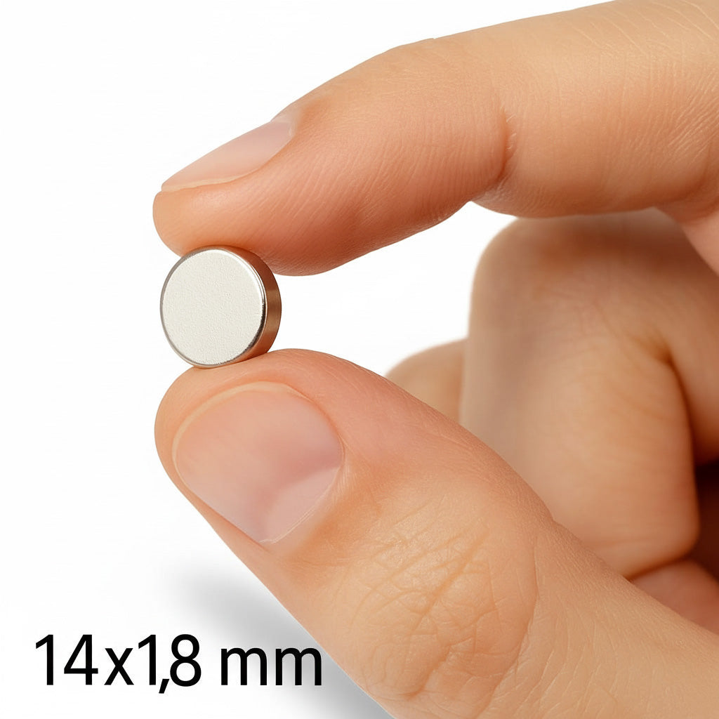 Ø14x1.8 mm N35 Neodymium Magnet (Diameter 14 mm x Thickness 1.8 mm)