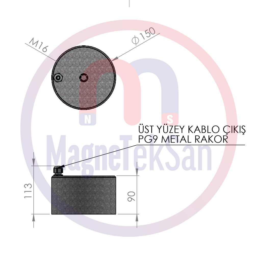 Ø150 mm Electromagnetic Fixed Table and Panel