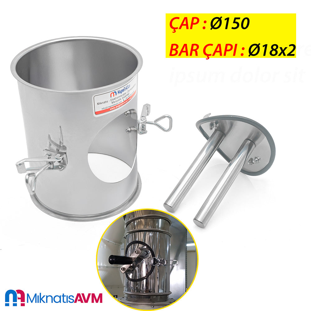 Ø150xØ150 mm Ø25x2 87-GZ-O Neodymium Drawer-Type Bullet Magnet – Hygienic Magnetic Separator for Food and Industrial Lines