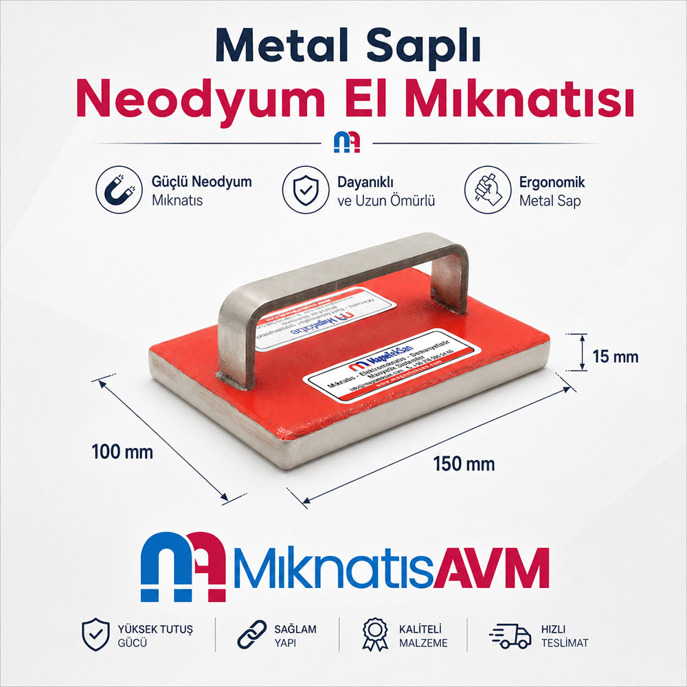 150x100x15 mm Neodymium Scrap Magnet with Metal Handle