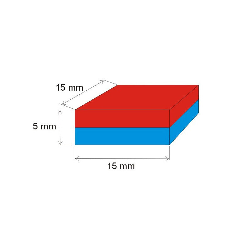 15x15x5 mm N45 Neodymium Magnet