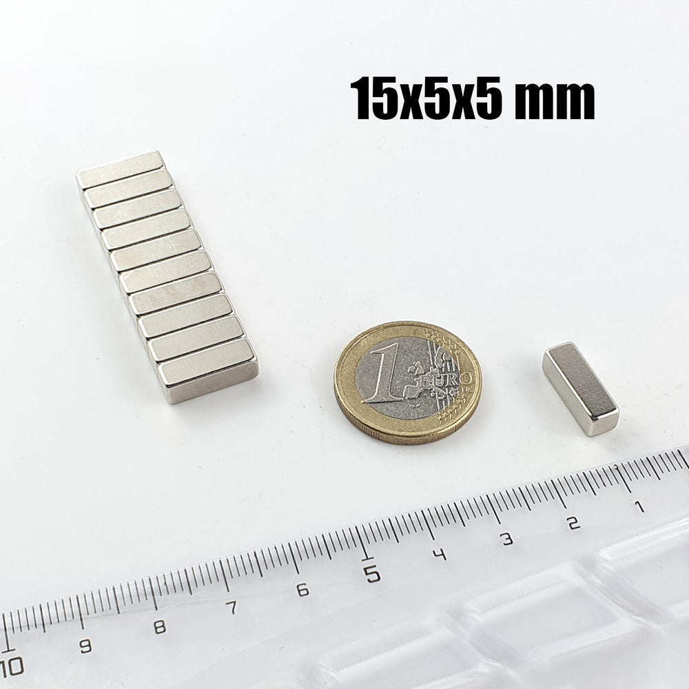 15x5x5 mm Neodymium Magnet (Diameter 15 mm x Thickness 5 mm)