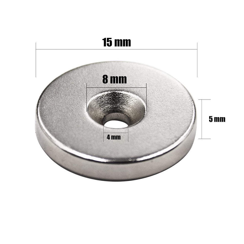 Ø15x8/4x5mm N35 Countersunk Hole Neodymium Magnet
