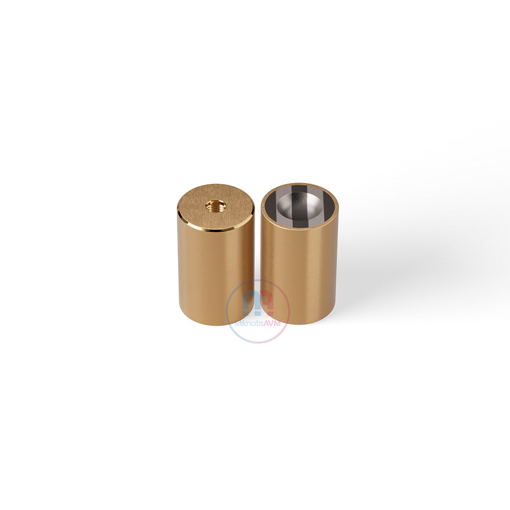 Ø16x25 mm M6x8 Half-Sphere Female Brass Pot Magnet