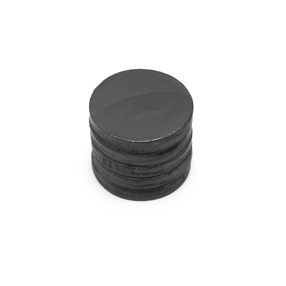 Ø19x3 mm Yumuşak Ferrit Süsleme Mıknatısı - Esnek Siyah Mıknatıs (250 Adet)