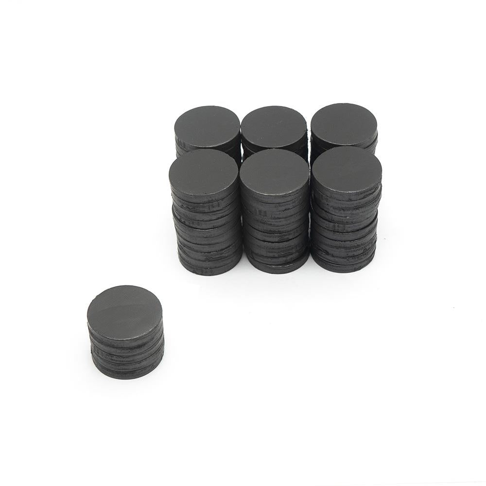 Ø19x3 mm Yumuşak Ferrit Süsleme Mıknatısı - Esnek Siyah Mıknatıs (100 Adet)