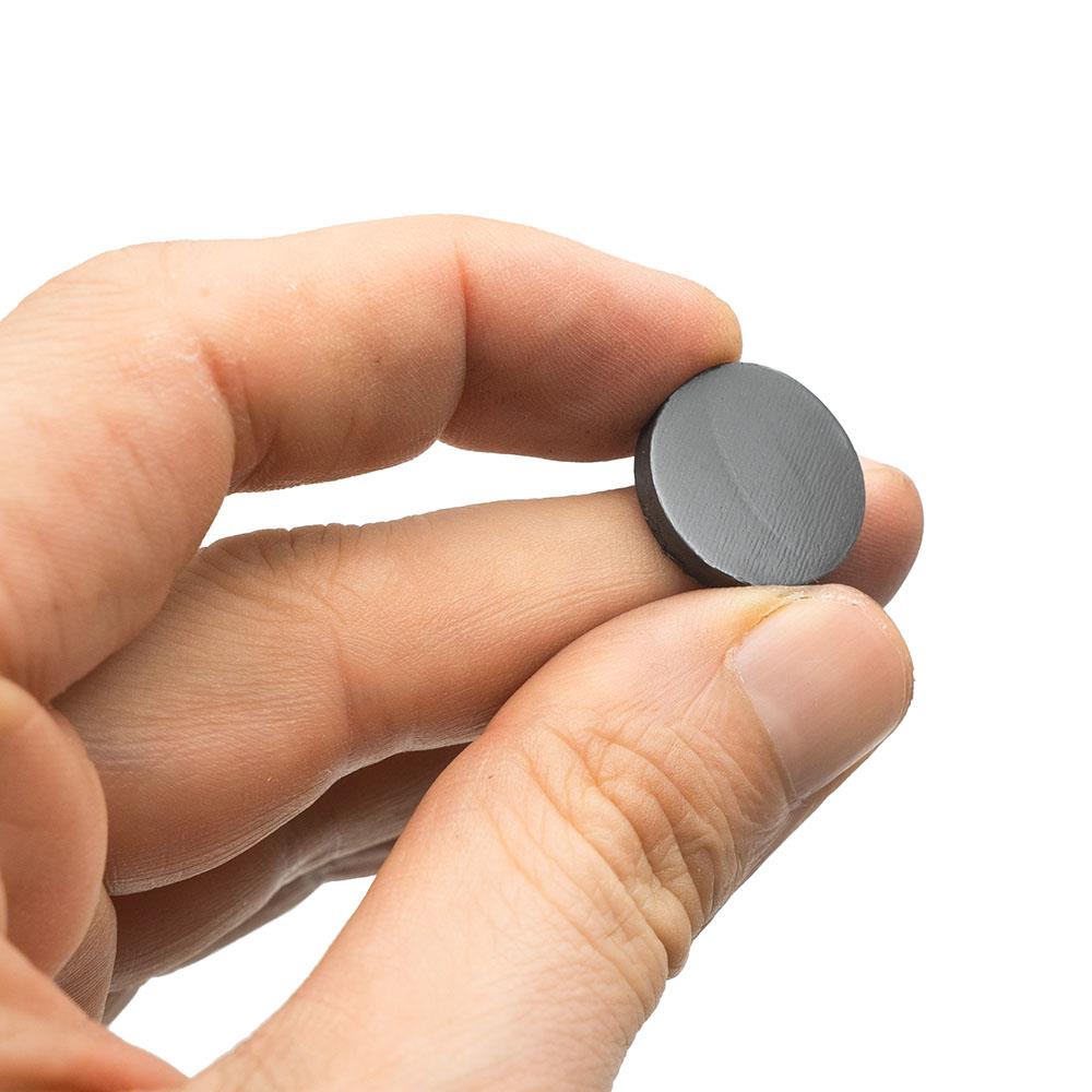 Ø19x3 mm Yumuşak Ferrit Süsleme Mıknatısı - Esnek Siyah Mıknatıs (100 Adet)