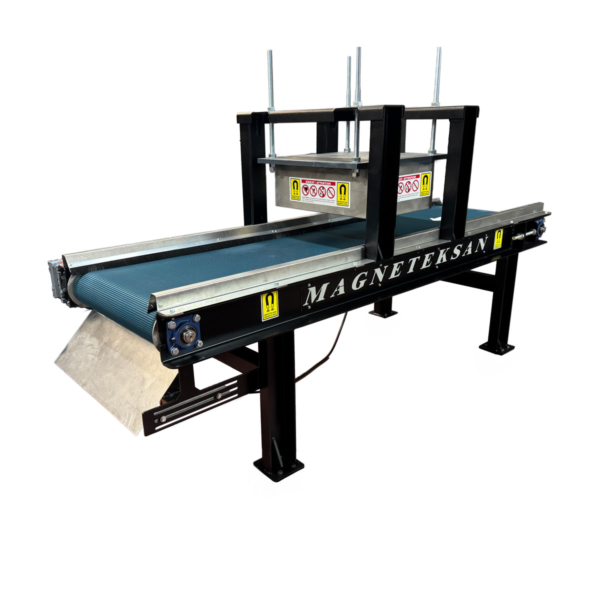2000x600x900 mm Conveyor-Mounted Hanger-Type Plate Magnet and Drum Magnetic Separator – High-Efficiency Metal Separator