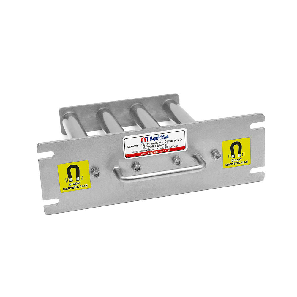 200x200 mm Inlet/Outlet Ø25x200 mm N35 4-Bar Drawer-Type Magnetic Separator