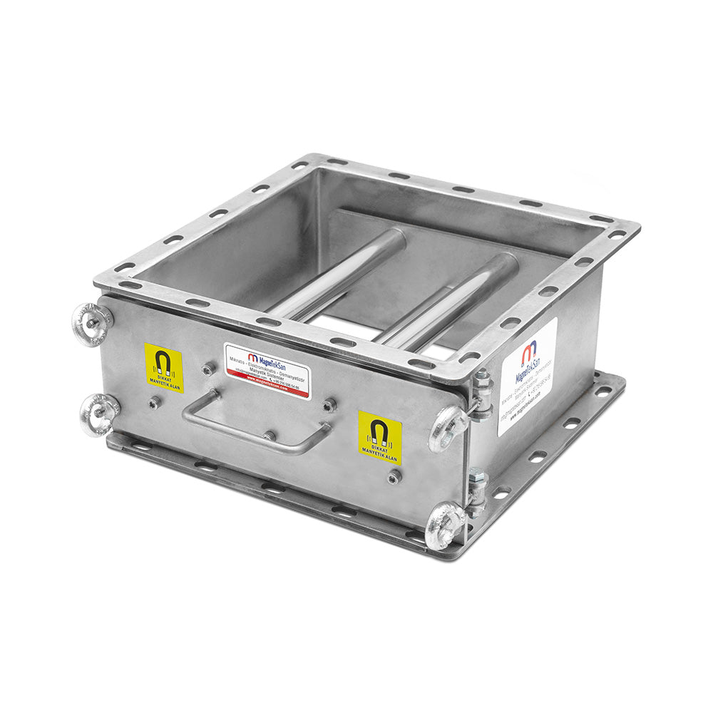 285x285 mm Double Row Grid Type Neodymium Magnetic Chamber – For Salt Packaging and Big Bag Filling Lines