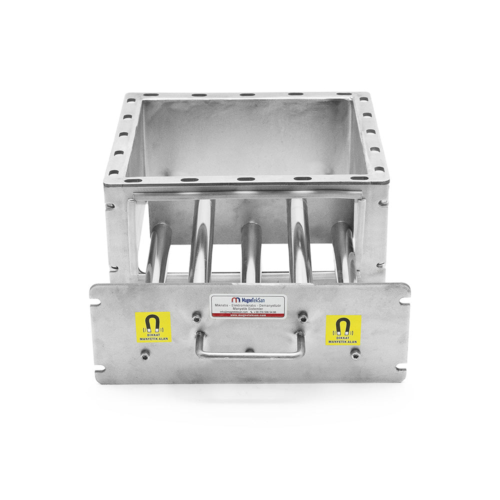 285x285 mm Double Row Grid Type Neodymium Magnetic Chamber – For Salt Packaging and Big Bag Filling Lines
