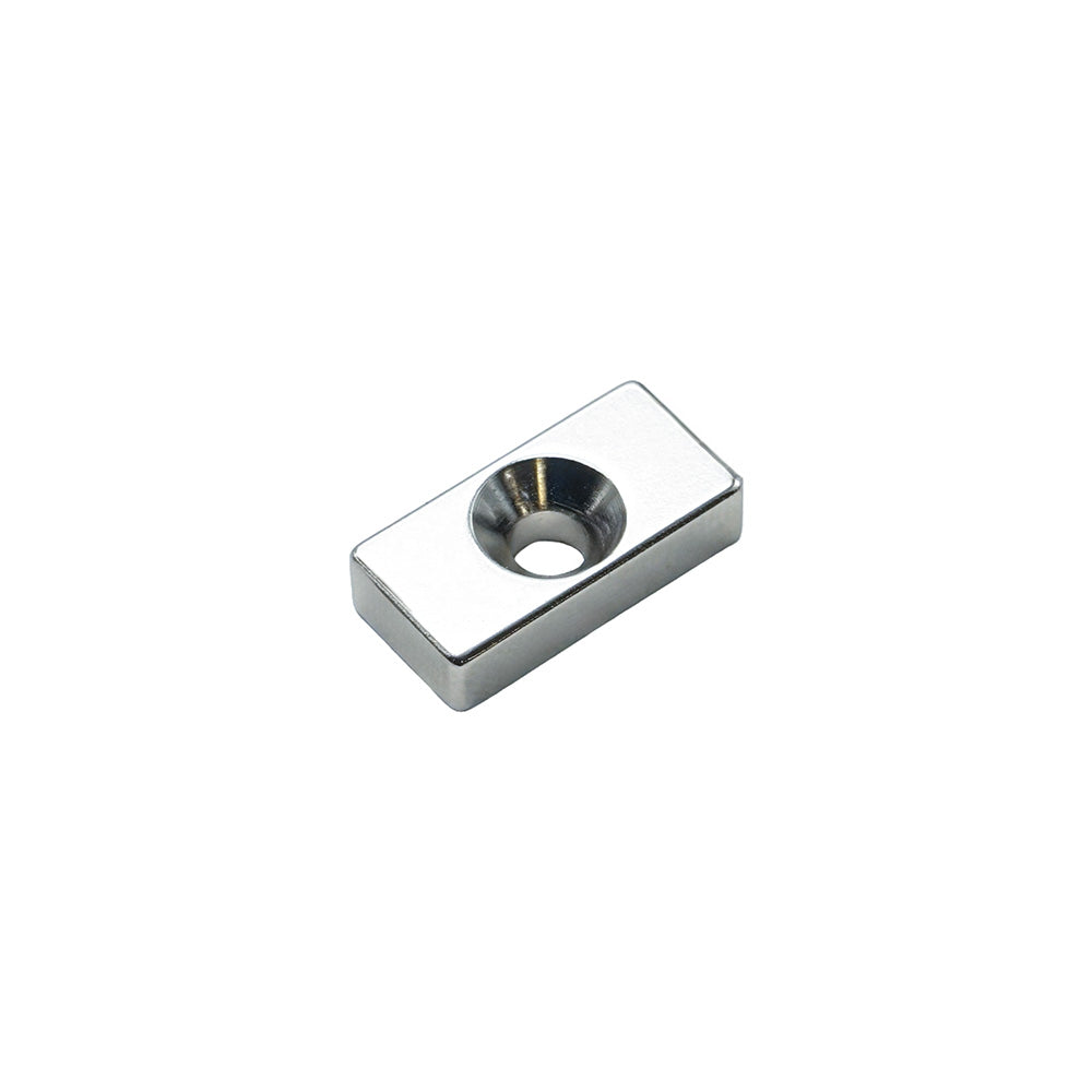 20x10x5 mm (8/4)x1 Square Recessed Hole N35 Neodymium Magnet