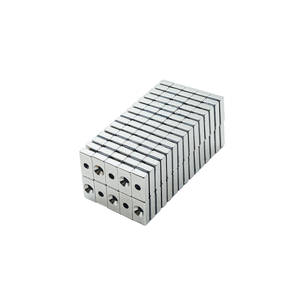 20x10x5 mm (8/4)x1 Square Recessed Hole N35 Neodymium Magnet