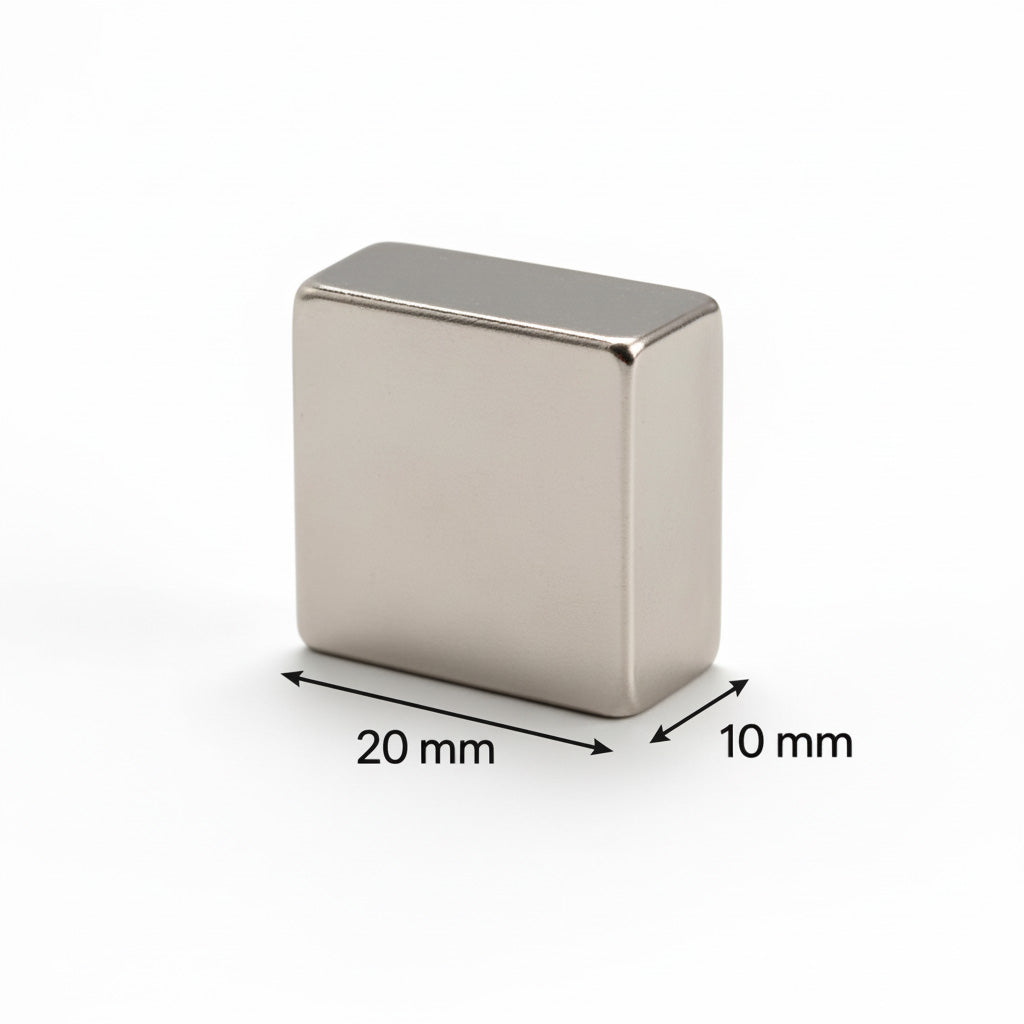 20x20x10 mm Neodymium Magnet (Length 20 mm x Width 20 mm x Thickness 10 mm)