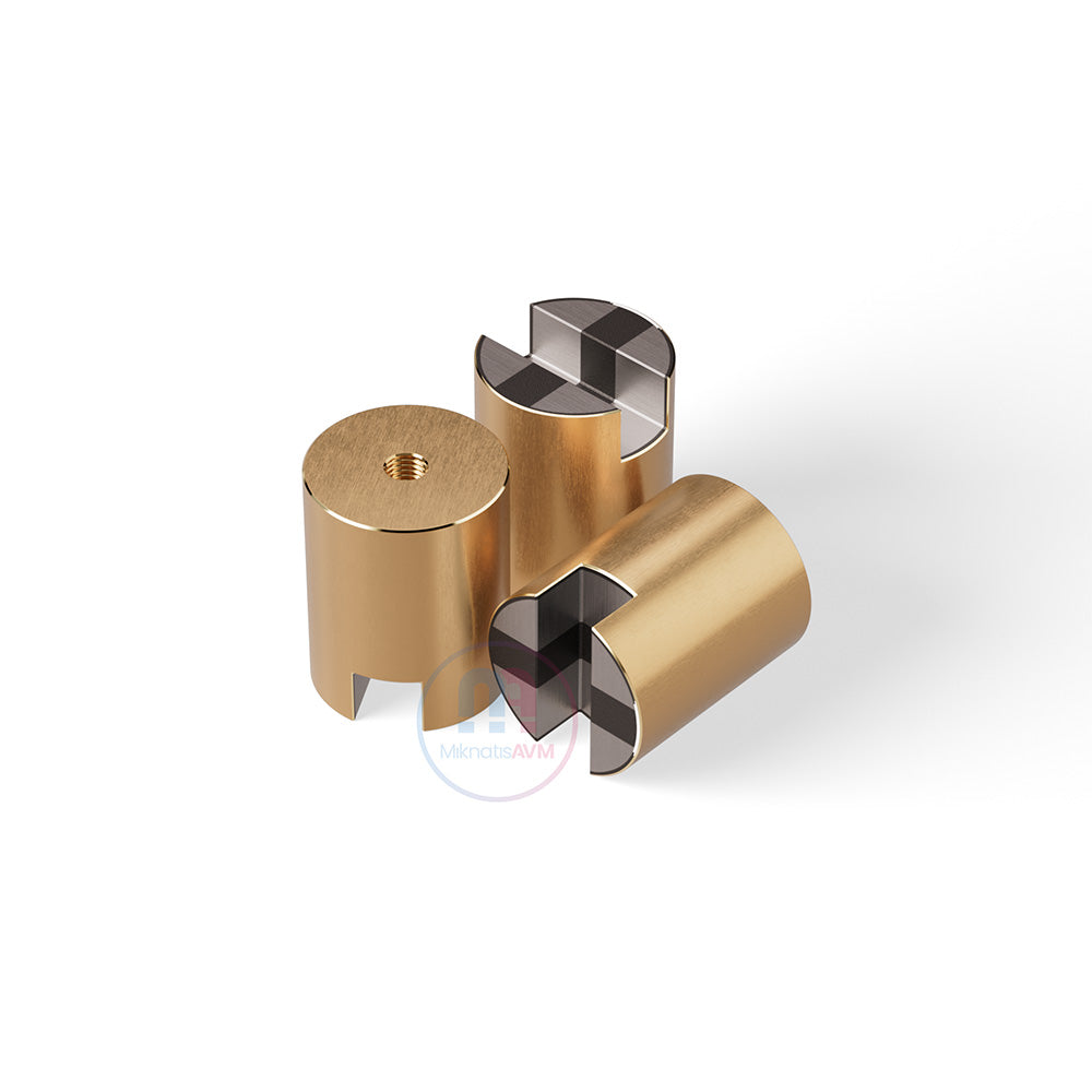 Ø20x25 mm M6x4 Channel Type Female Brass Pot Magnet