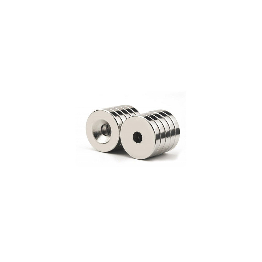 Ø20x8/4.2x4 mm Curved Hole Neodymium Magnet - N35