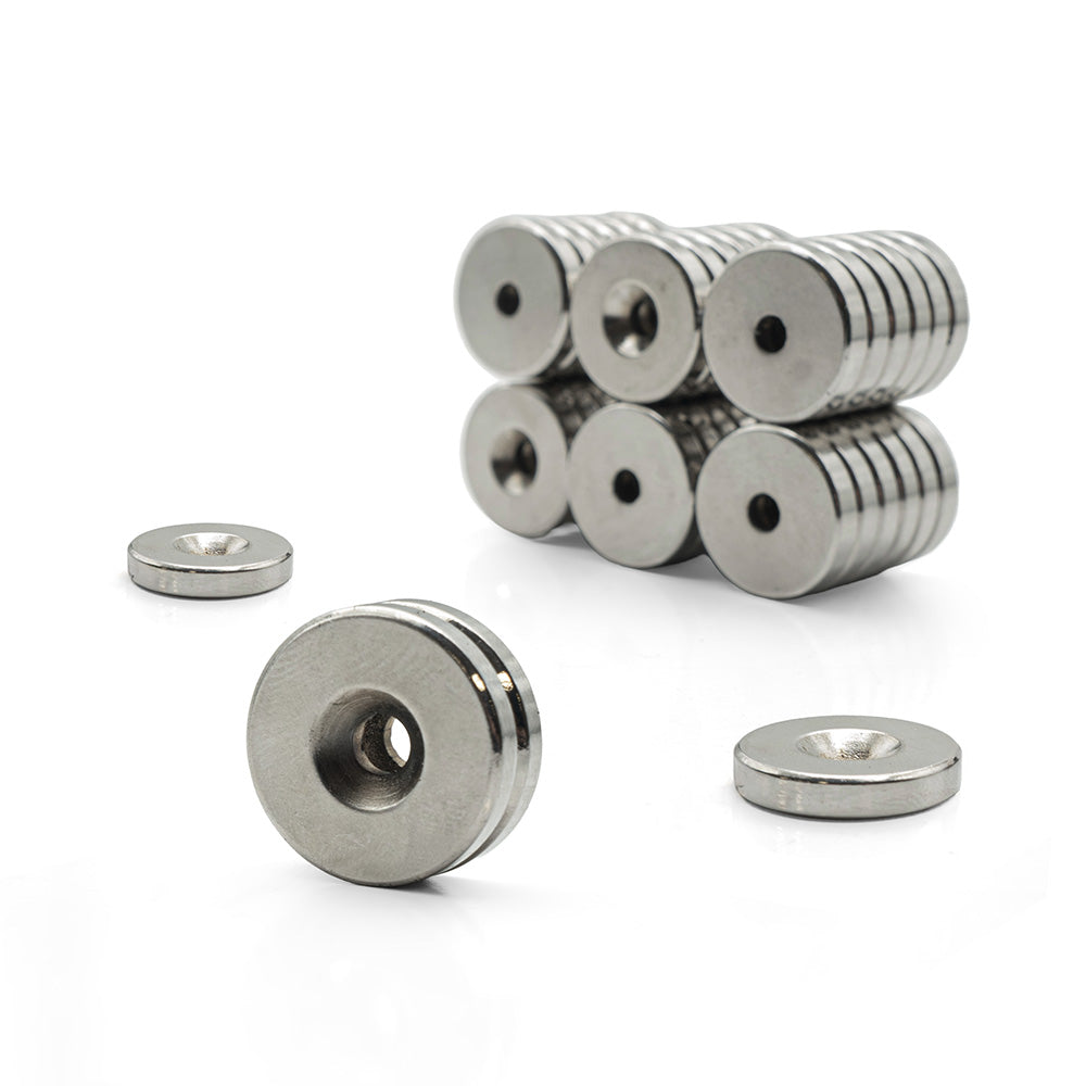 Ø20x9/4.2x4mm Countersunk Neodymium Magnet - Strong Mounting and Versatile Use