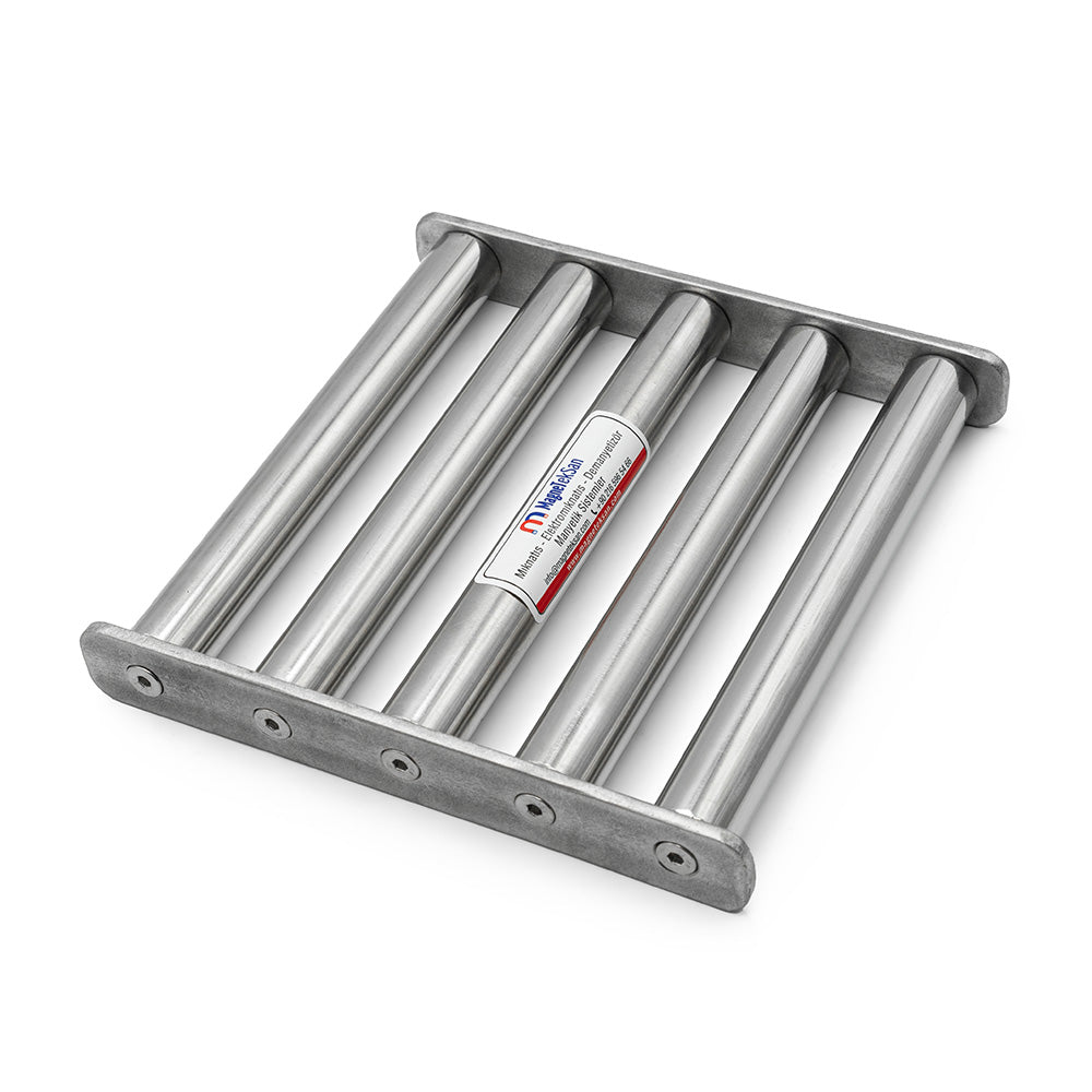 10x210 mm Double-Sided Louvered Neodymium Grid Magnet – Metal Separator for Aluminum Trihydroxide Powder