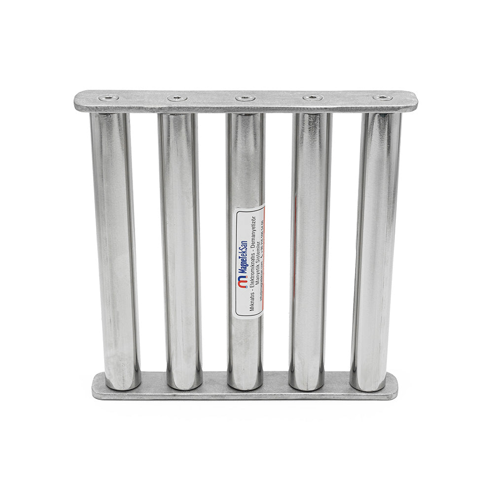 10x210 mm Double-Sided Louvered Neodymium Grid Magnet – Metal Separator for Aluminum Trihydroxide Powder
