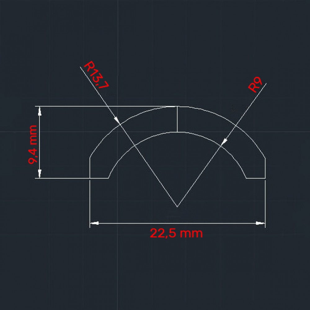 22.5x15 mm Ferrite Spring Magnet (Outer Pole S)