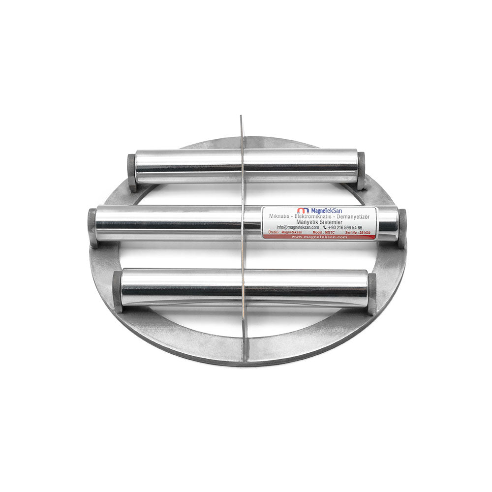Ø220 mm Neodymium Grid Magnet – Ø25x3 Rod, Magnetic Separator for Cumin Packaging Machines