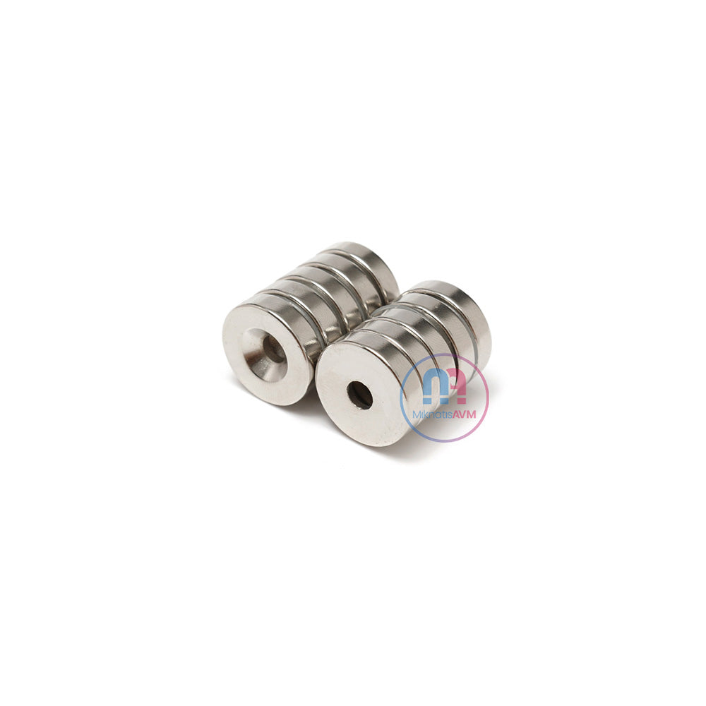 Ø22x10/5x6 mm Recessed Head Neodymium Magnet - N35