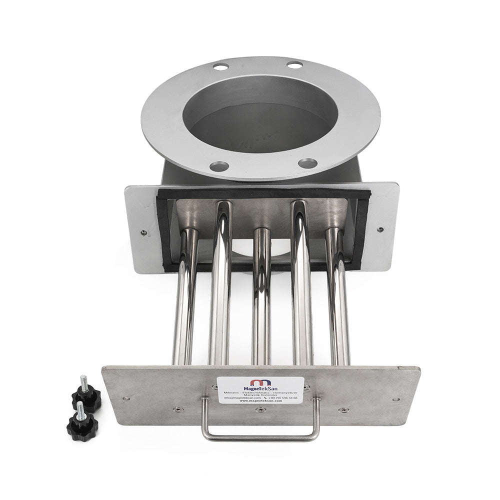 Ø250 mm Inlet Outlet Magnetic Grid in Housing - 2 Row Arrangement