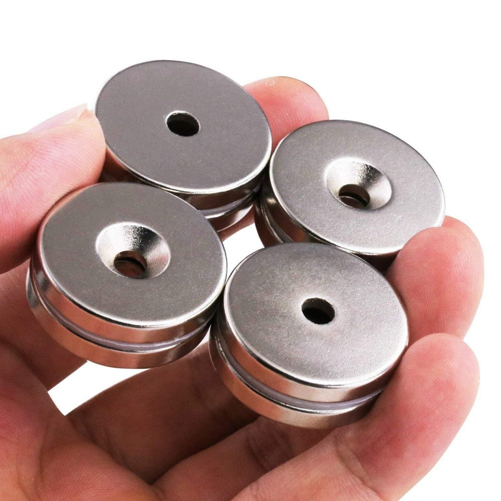 Ø25x10/5.5x5mm Curved Hole Neodymium Magnet