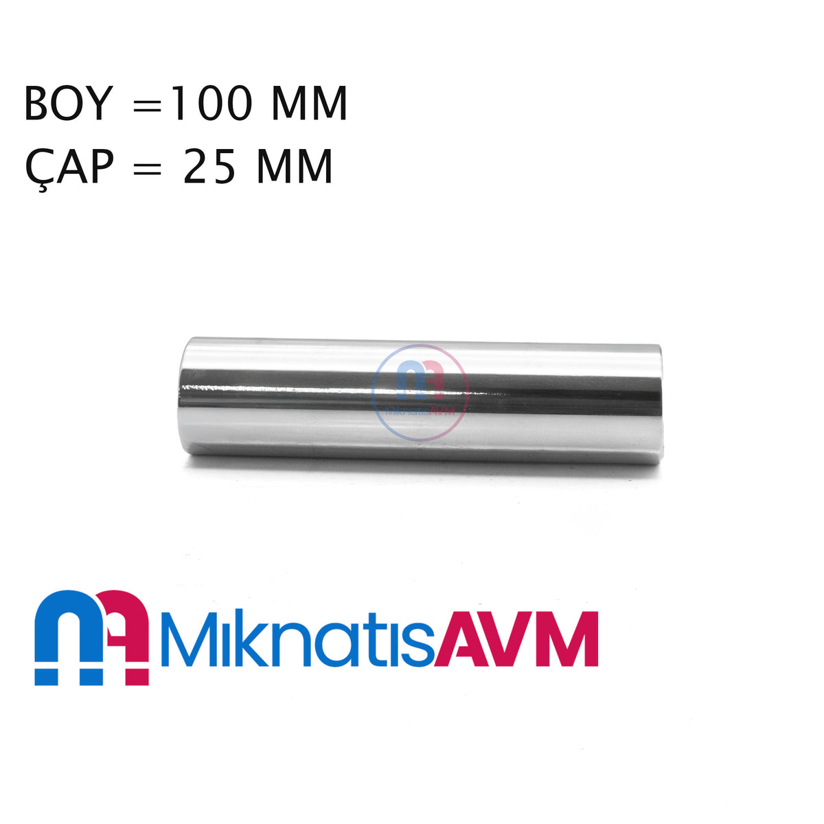 Ø25x100 mm Neodymium Rod Magnet – High Gauss Power for Industrial Metal Separation